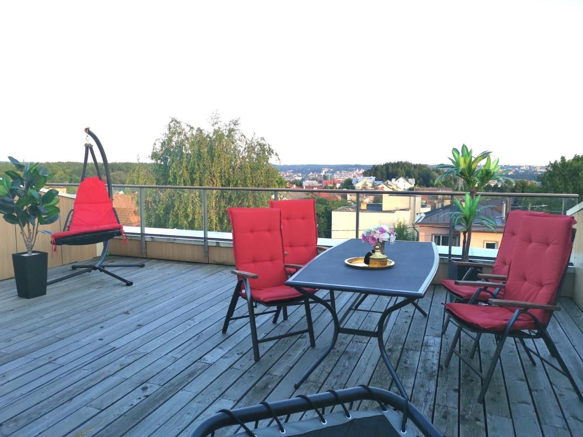 דירות וילנה Luxury Penthouse With Large Terrace & Panoramic Old Town View מראה חיצוני תמונה